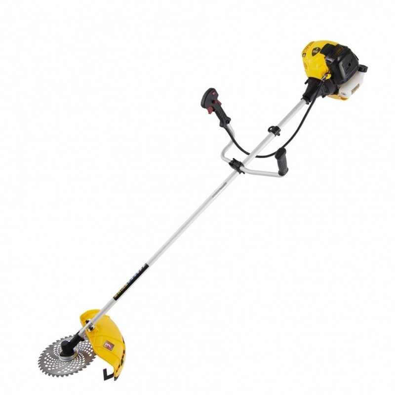 Триммер бензиновый DTL-52. 52см3 неразъемная штанга состоит из 2х частей Denzel