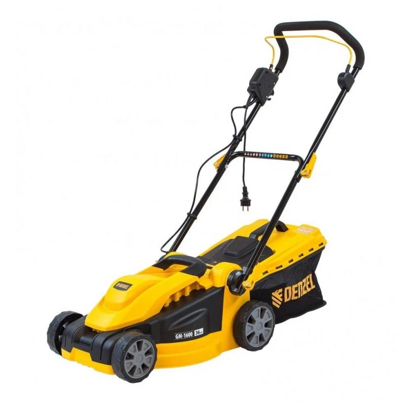 GM-1600 Газонокосилка электрическая 1600 Вт 35 л//Denzel