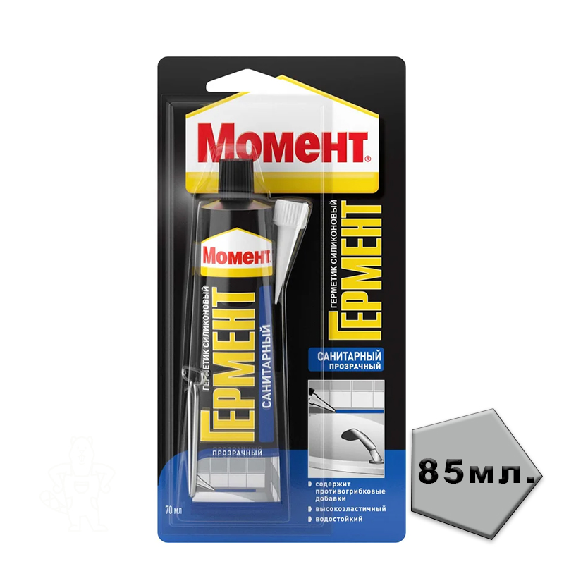 Герметик Гермент Силикон Санитарный Прозрачный 85 мл