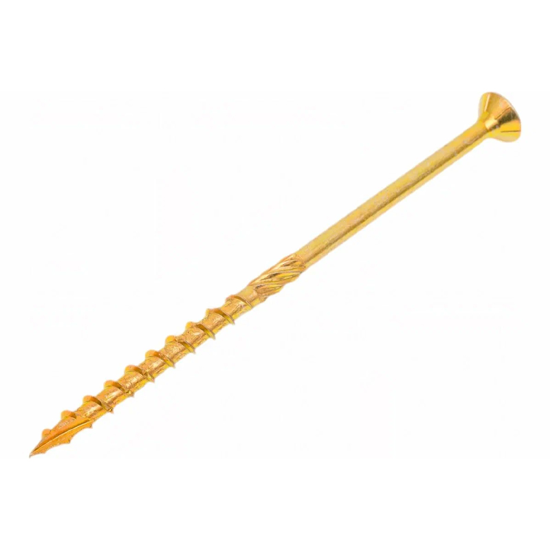 s00287829 Шуруп конструкционный для дерева с потайной головкой 5,0*120 желт. цена за 1шт. — изображение 1