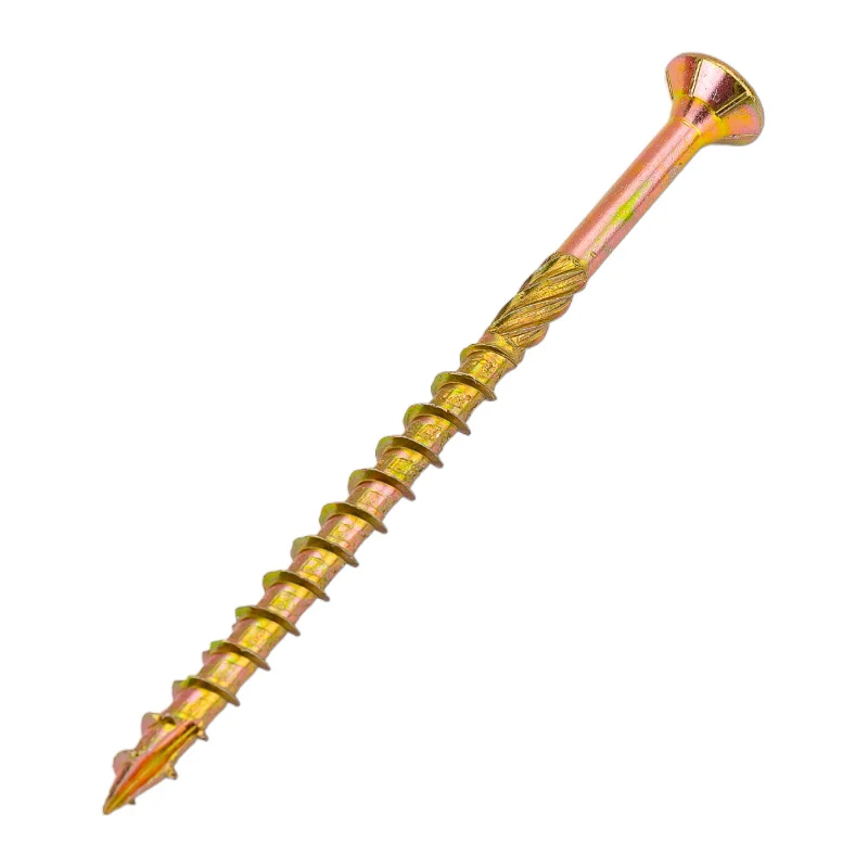 s00287867 Шуруп конструкционный для дерева с потайной головкой 8,0*120 желт. цена за 1шт. — изображение 1