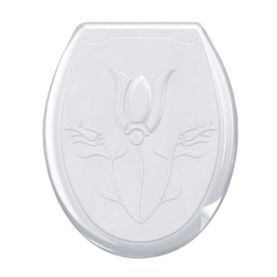 Сидение жесткое для унитаза "ЛИЛИЯ" белое