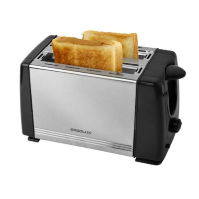 ERGOLUX ELX-ЕТ03-C72 ТОСТЕР ЭЛЕКТРИЧЕСКИЙ ЧЕРНЫЙ/НЕРЖ.СТАЛЬ 700 ВТ