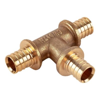 Тройник аксиальный (латунь) 16*16*16