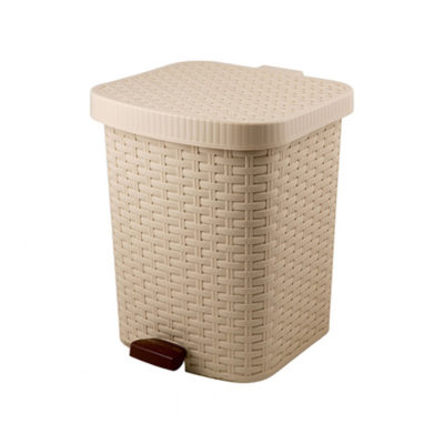 КОНТЕЙНЕР ДЛЯ МУСОРА 8 Л С ПЕДАЛЬЮ "ПЛЕТЕНКА"