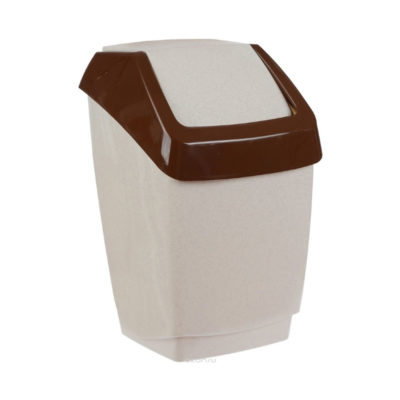 Контейнер для мусора 15л Бежевый мрамор