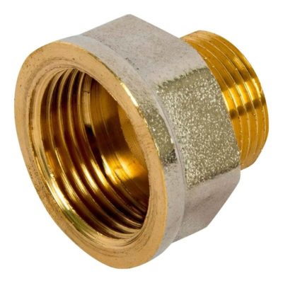 Переходник хром-латунь  1/2х3/8 в-н