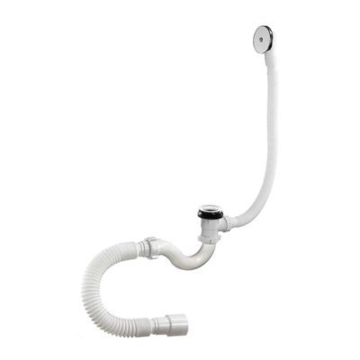 Сифон для ванны перелив АВТОМАТ С ГОФРОЙ 40*40*50 ОРИО А-20089