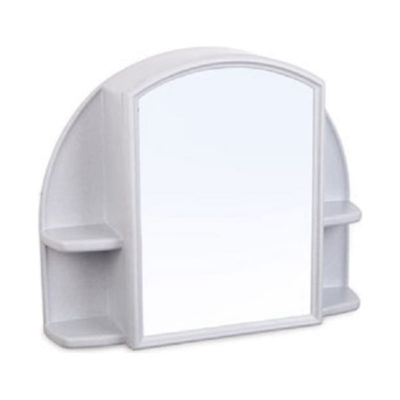 Шкаф зеркальный Орион пластик белый мрамор