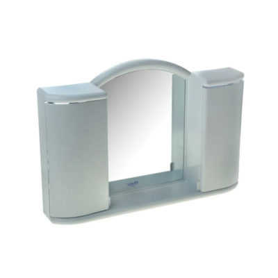 Шкаф пласт. зеркальный белый мрамор шкаф 596*410*107