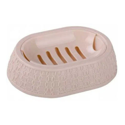 Мыльница пласт. "Вязаное плетение" белый