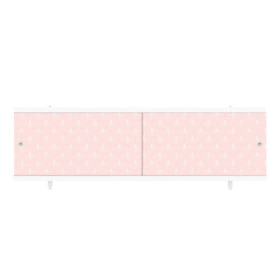 Экран для ванны кварт розовый иней 1480мм