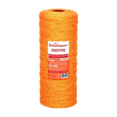 Картридж Веревочный АКВАБРАЙТ дляУДАЛЕНИЯ ЖЕЛЕЗА и мех. загрязнений 10мкр. 10ББ