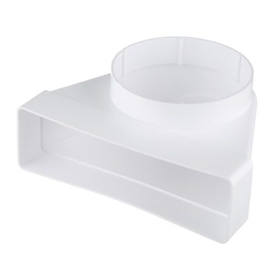 Соединитель эксцентрический  плоский с круглым пластик 60*120мм/д100