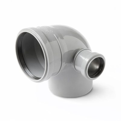 Канализационный отвод правый 90°