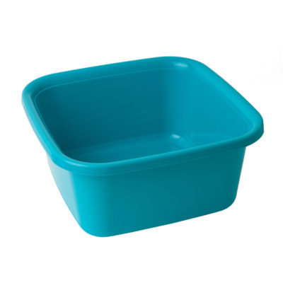 Таз пластиковый 12л. квадрат бирюза