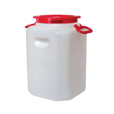 Бочка-канистра пласт 50 л прямоуг с ручками белая