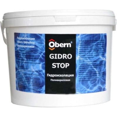 Гидроизоляция ОБЕРН GIDRO STOP полиакриловая 5кг.