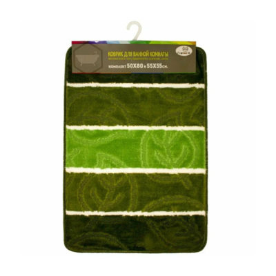 Коврик для ванной 50*80 Листопад зеленый
