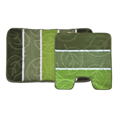 Комплект ковриков 50*80 и 55*55 Листопад зеленый