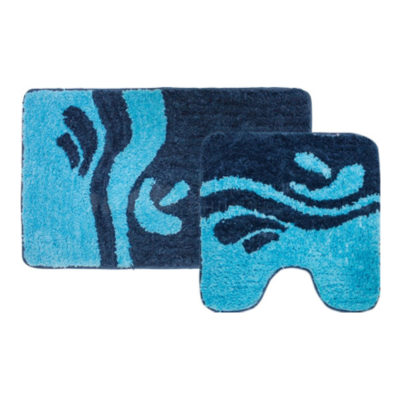 Комплект ковриков 50*80 и 55*55 Симона голубой