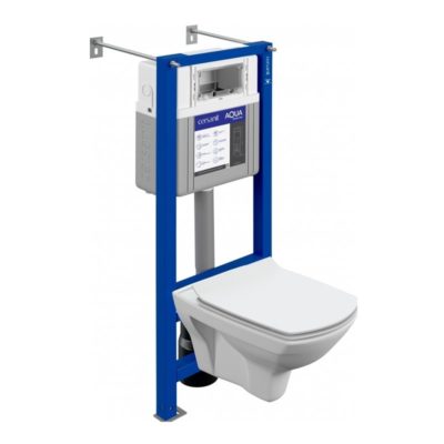 ИнсталляцияAQUA SMART M40+унитаз CERCANIT CARINA XL безободк.+сидение микролифт