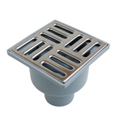 Трап "Ани" вертикальный выпуск 50 решетка из нерж стали 150*150