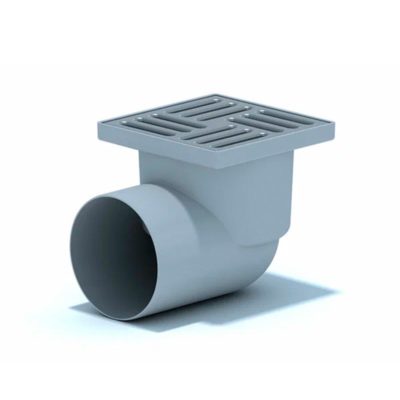 Трап "Ани" горизонтальный выпуск 110 решетка из нерж стали 150*150