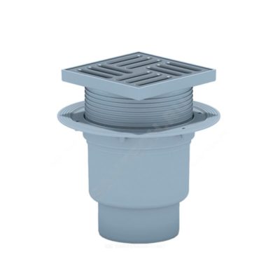 Трап "Ани" вертикальный выпуск 110 решетка из нерж стали 150*150