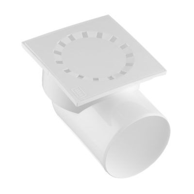 Трап канал. д.110мм угловой 150*150мм белый РТП