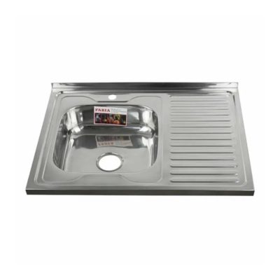 Мойка накладная 80*60 левая FABIA глуб. 160мм + больш.сифон с переливом