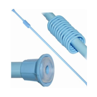 ШТАНГА ДЛЯ ВАННОЙ РАЗДВИЖНАЯ 210 СМ С КОЛЬЦАМИ ГОЛУБАЯ