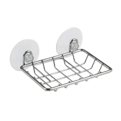 МЫЛЬНИЦА НА ПРИСОСКАХ ПРЯМОУГ. ХРОМ 12*9*7 РЫЖИЙ КОТ