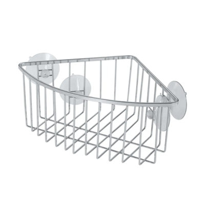 Полка-корзина для ванной угловая на присосках 18
