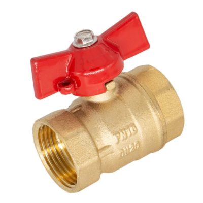 Кран шаровой 3/4"  ш/ш бабочка латунь