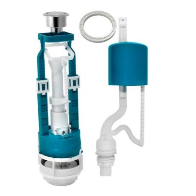 СБ2-НпрН-АА-В Комплект арматуры 2-режим. ниж. клапан противодавления кнопка хром