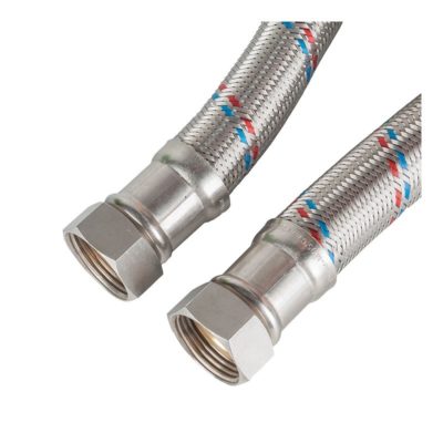 Подводка для воды ГИГАНТ ss34mm 1" г/г 80 см (угол 90*)