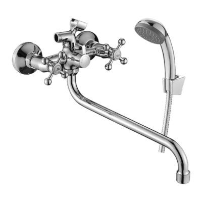 DR54045  СМЕСИТЕЛЬ ДЛЯ ВАННЫ ДВУХВЕНТИЛЬН.ПОВОР.ИЗЛИВ 300 ММ  DECOROOM