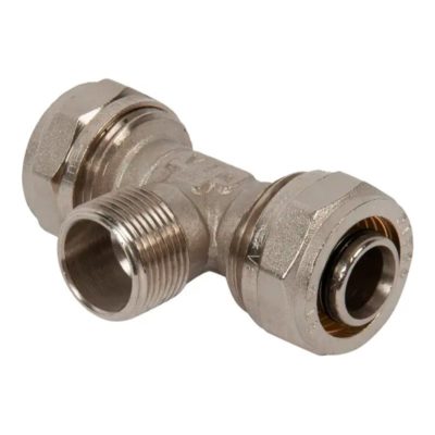 Тройник обжимной латунь 20*20*20 мм