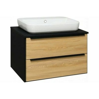 Тумба "Мальта 70" дуб/черный