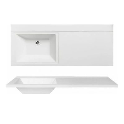 Умывальник "Гамма 120 лайт" правое крыло белый(крон-н в компл)