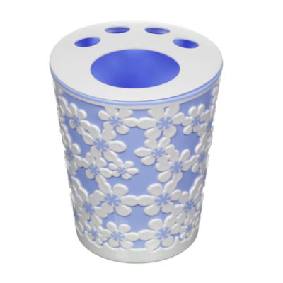 Стакан д/зубных щеток бело-голубой Дольче Вита