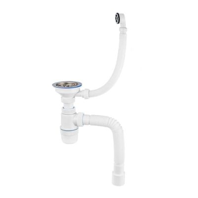 Сифон VIR "Элит" Д112 с переливом с гофротрубой(1 1/2-Д40) 6164