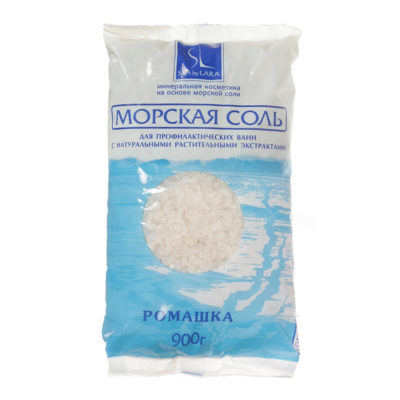 Соль для ванны морская с экстратом ромашки 900гр.