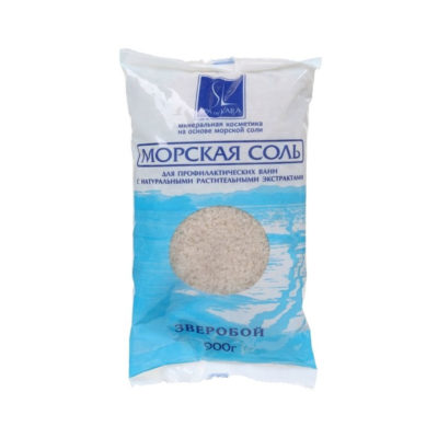 Соль для ванны морская с экстратом зверобоя 900гр.