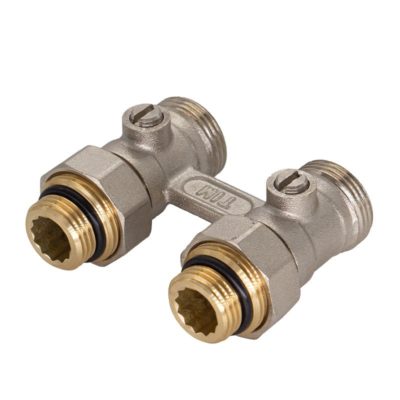 МЕ220АС Мультифлекс(узел нижнего подключ.) прямой с шар.краном 3/4"-1/2" ТИМ