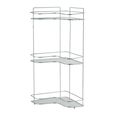 ПОЛКА ДЛЯ ВАННОЙ УГЛОВАЯ 3-Х ЯРУСНАЯ "ПРЕМИУМ" 27*27*62 СМ