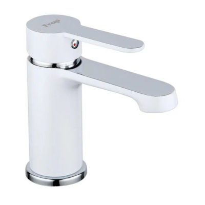 F1041 Смеситель д/умывальника монолитный FRAP хром/белый