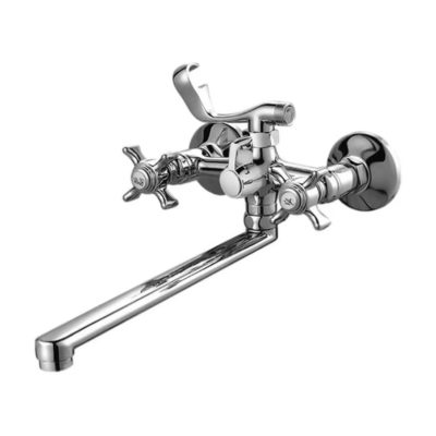 F2124 Смеситель для ванн длин.поворотн.излив двухвентильный