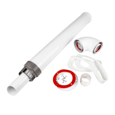 Удлинитель дымохода коаксиальный ESSAN D60/100 1000 м белый